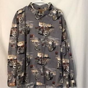 Clearwater outfitters motorcycle American hwy men’s shirt